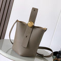 Loewe Mini Pebble Bucket Bag Taupe Grained Calfskin