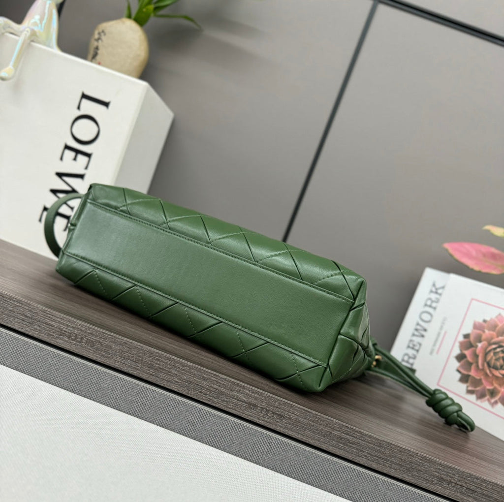 Loewe Flamenco Lucky Bag Clutch Muted Green Lambskin