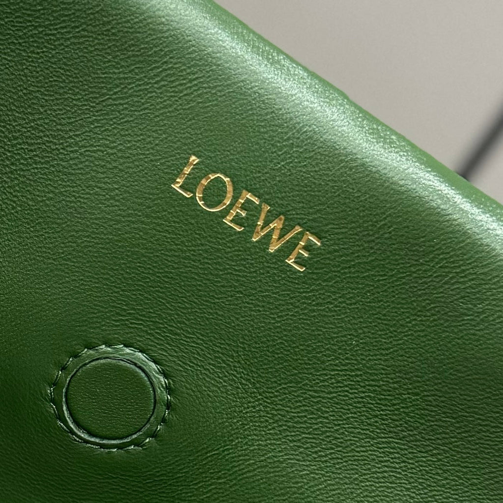 Loewe Flamenco Lucky Bag Clutch Muted Green Lambskin
