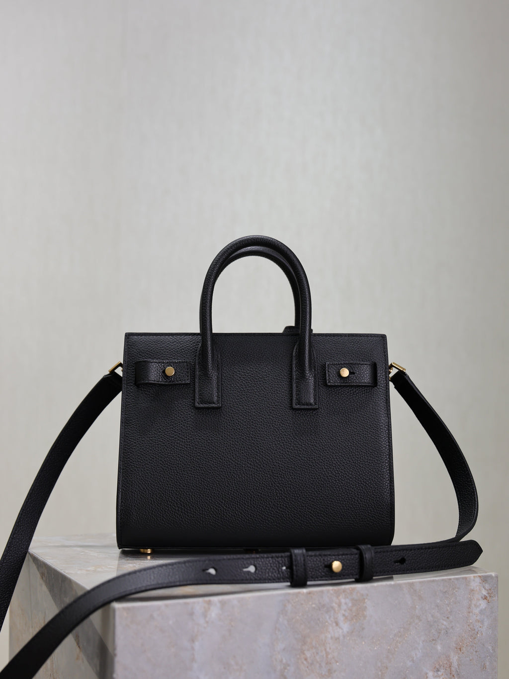 YSL Sac De Jour Nano 22cm Black Grain Cowhide GHW