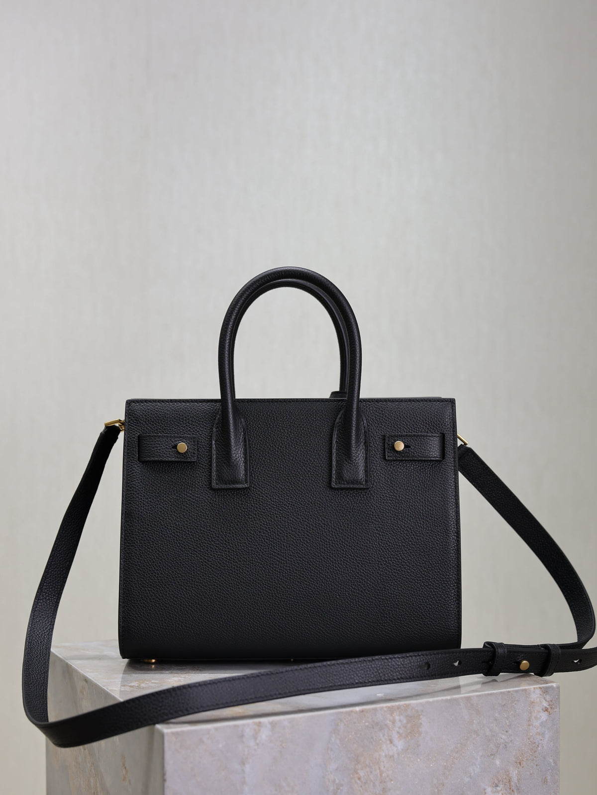 Prada Sac De Jour Nano 26cm Black Grain Cowhide GHW