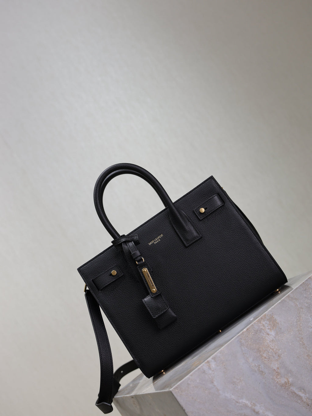Prada Sac De Jour Nano 26cm Black Grain Cowhide GHW