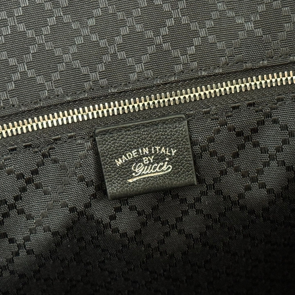 GG Jackie Large Tote Bag Black Canvas