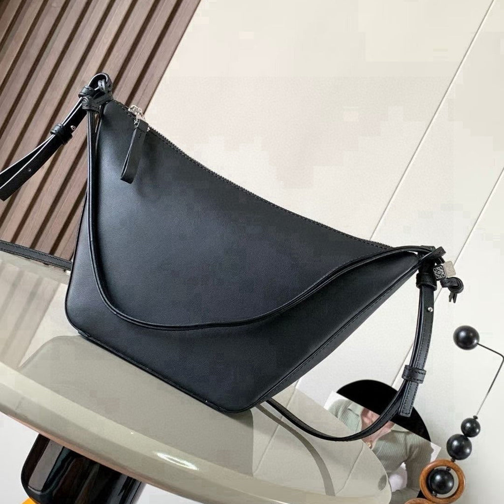 Loewe Mini Hammock Hobo Bag Black Calfskin