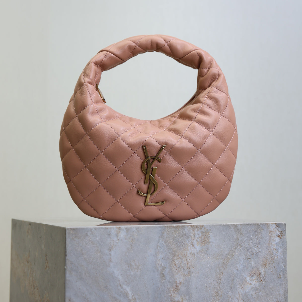 YSL Icarino Bag 17cm Light Pink Sheepskin
