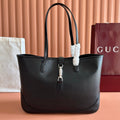 GG Jackie Medium Tote Bag Black Lambskin