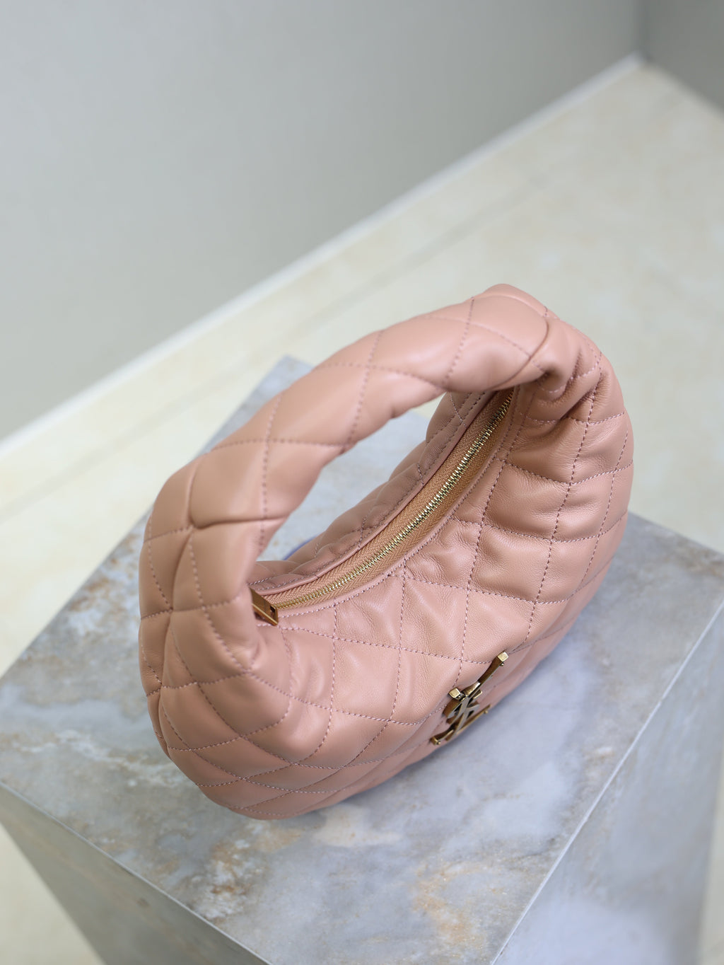 YSL Icarino Bag 17cm Light Pink Sheepskin