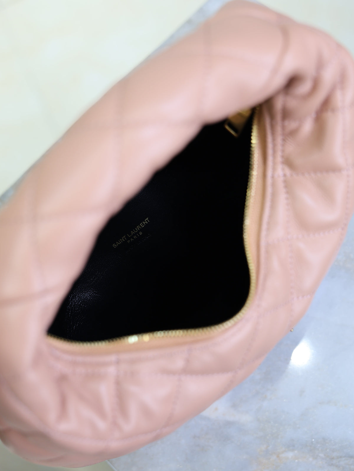 YSL Icarino Bag 17cm Light Pink Sheepskin