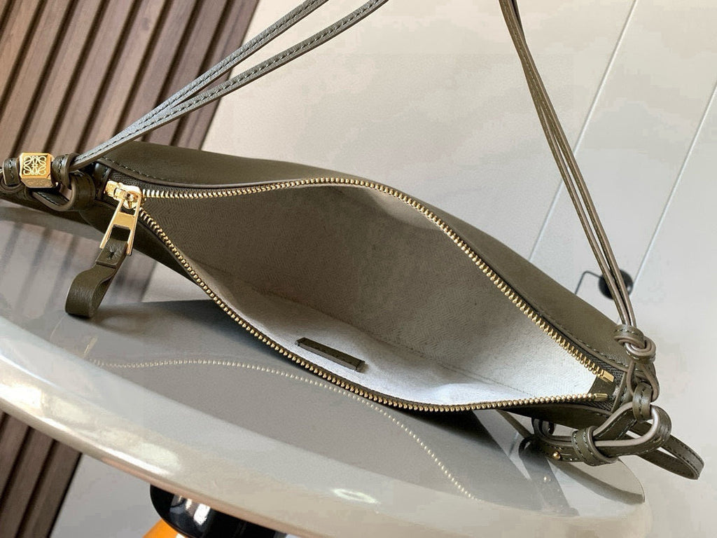 Loewe Mini Hammock Hobo Bag Taupe Calfskin