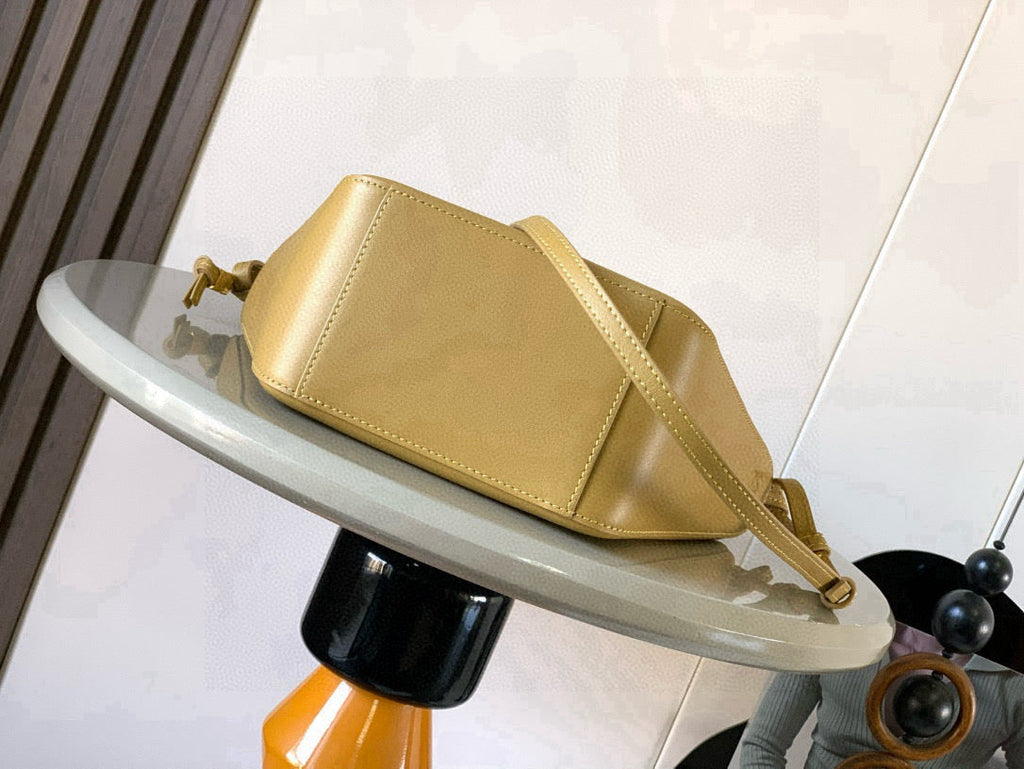 Loewe Mini Hammock Hobo Bag Golden-Brown Calfskin