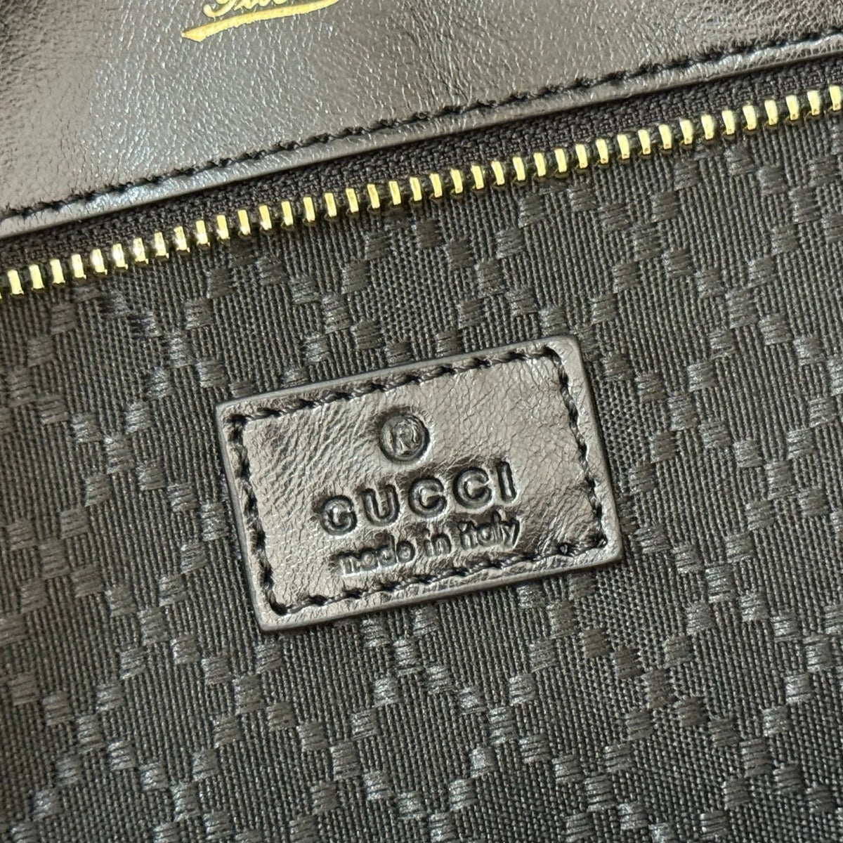 GG Mercato Large Tote Bag Black Lambskin