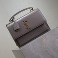 YSL Sunset Handbags 25cm Grey Cowhide