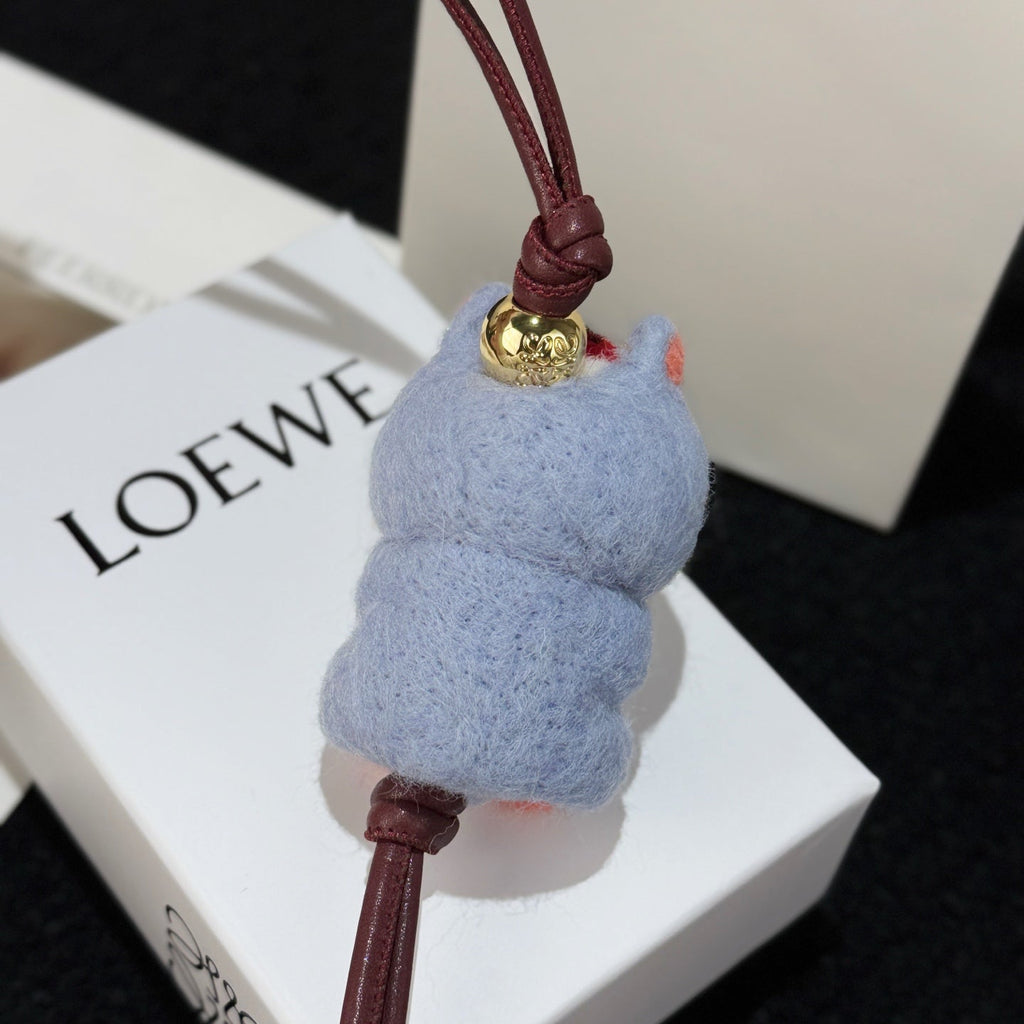 Loewe x Suna Fujita Hamster Blue White Charm Gray Felt and Calf