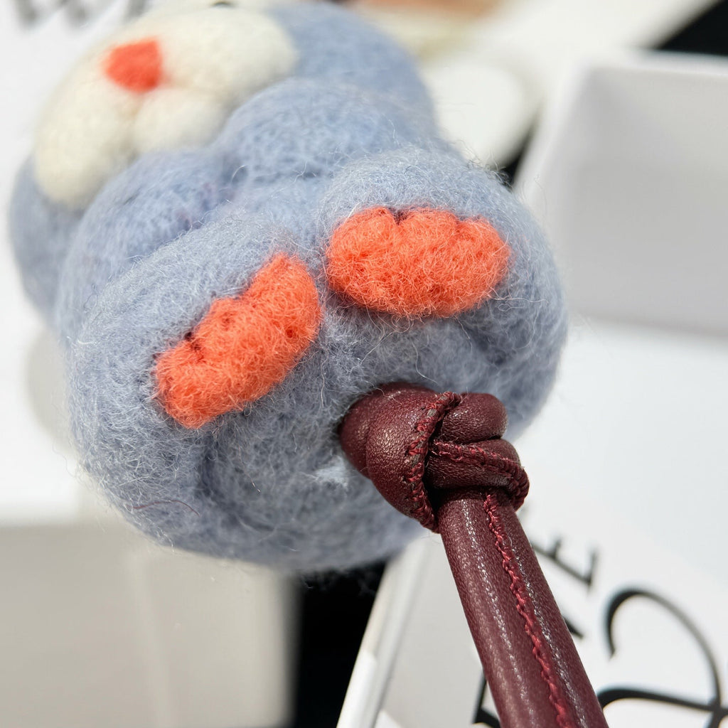 Loewe x Suna Fujita Hamster Blue White Charm Gray Felt and Calf