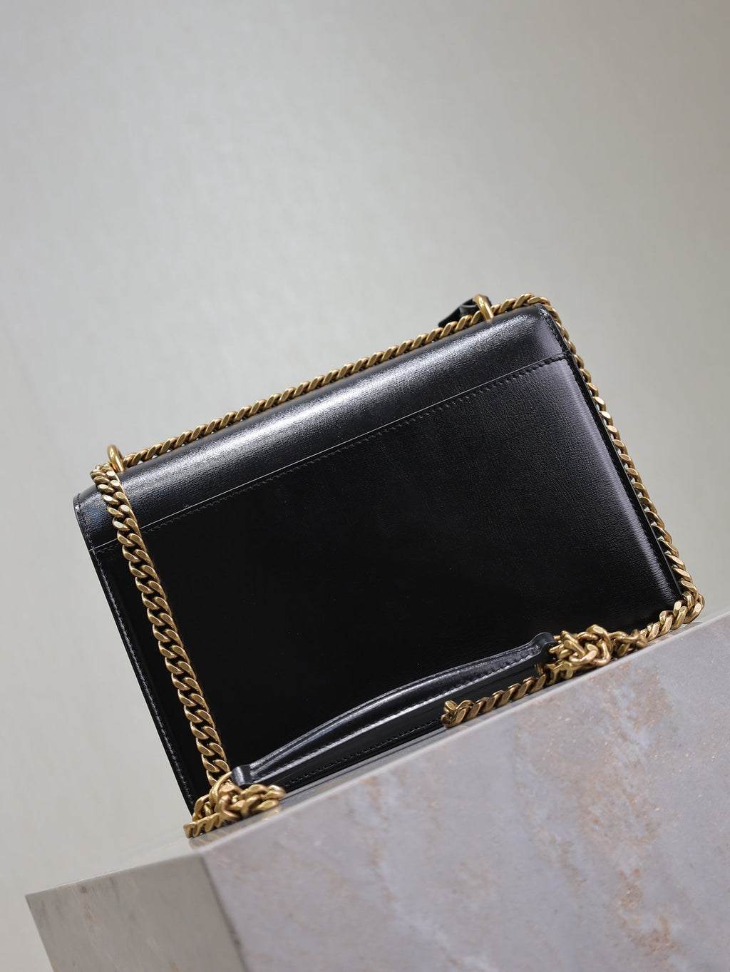 YSL Medium Sunset Shoulder Bag 22cm Black Cowhide GHW