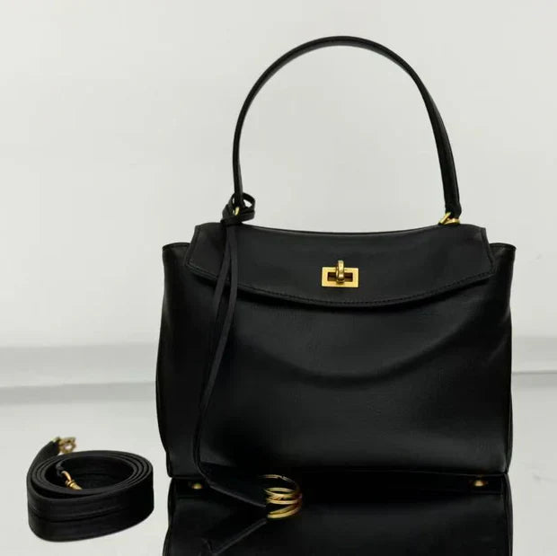 Balenciaga Small Rodeo Bag 29 Black Calfskin Gold Hardware
