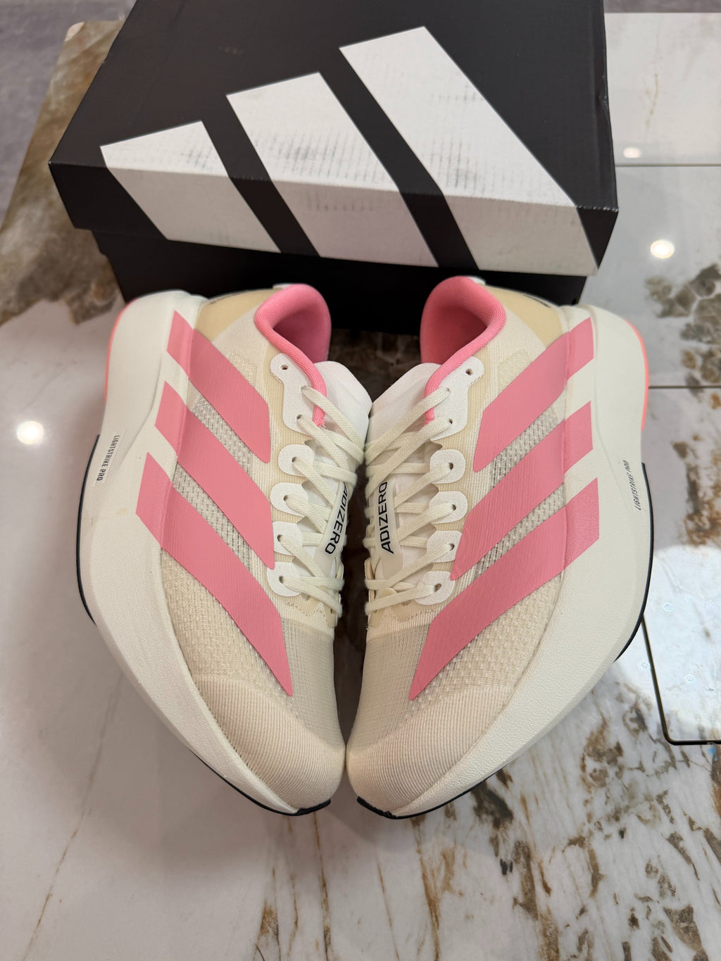 adidas Adizero Evo SL "Cloud White / Blush Pink"