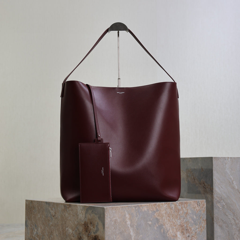 YSL Bold Hobo 37cm Burgundy Cowhide