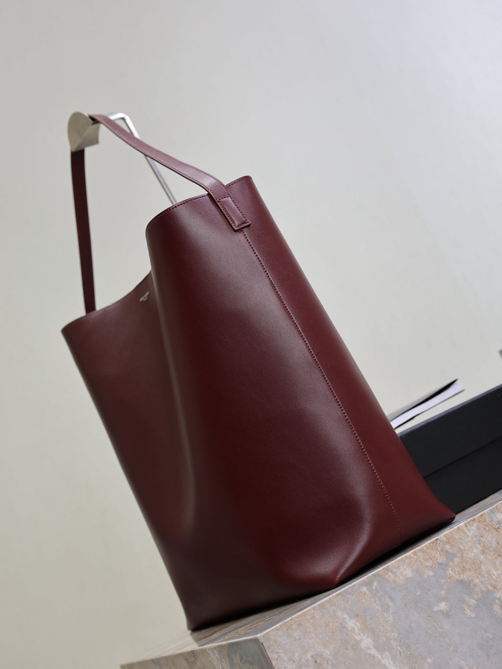 YSL Bold Hobo 37cm Burgundy Cowhide
