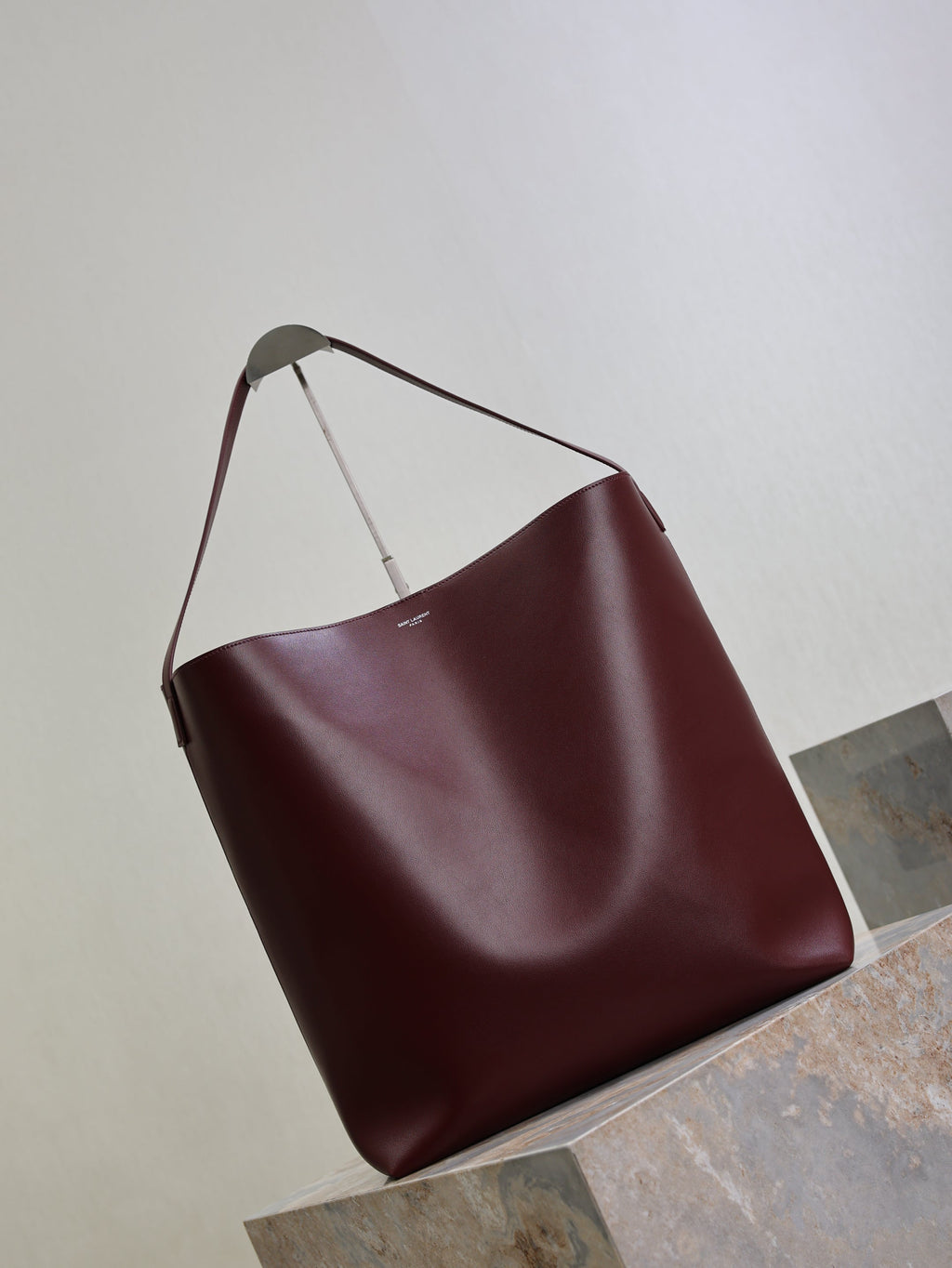 YSL Bold Hobo 37cm Burgundy Cowhide