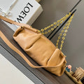 Loewe Small Paseo Chain Shoulder Bag Beige Calfskin