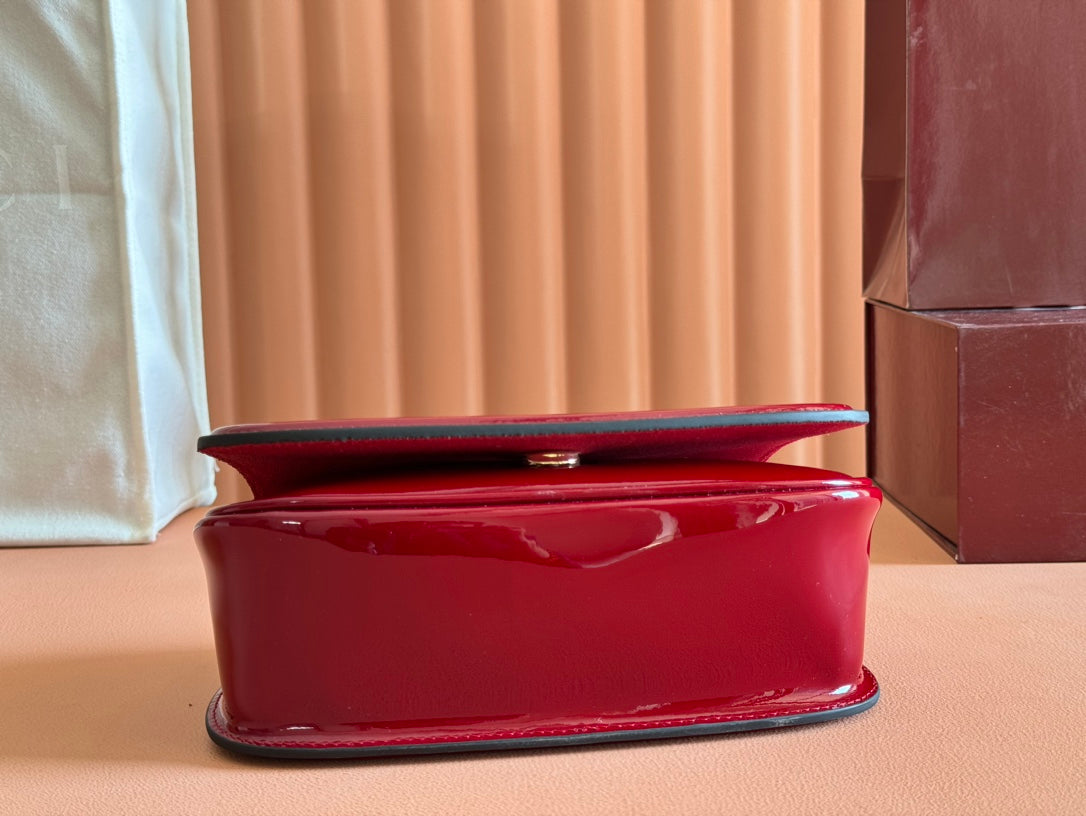 Gucci Blondie Bag Rosso Ancora Red Patent Leather