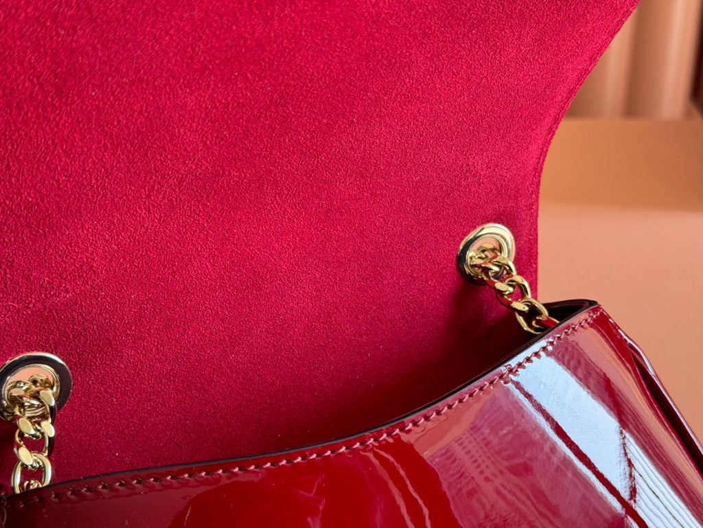 Gucci Blondie Bag Rosso Ancora Red Patent Leather