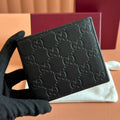 Gucci Wallet Black Embossed Leather 248405