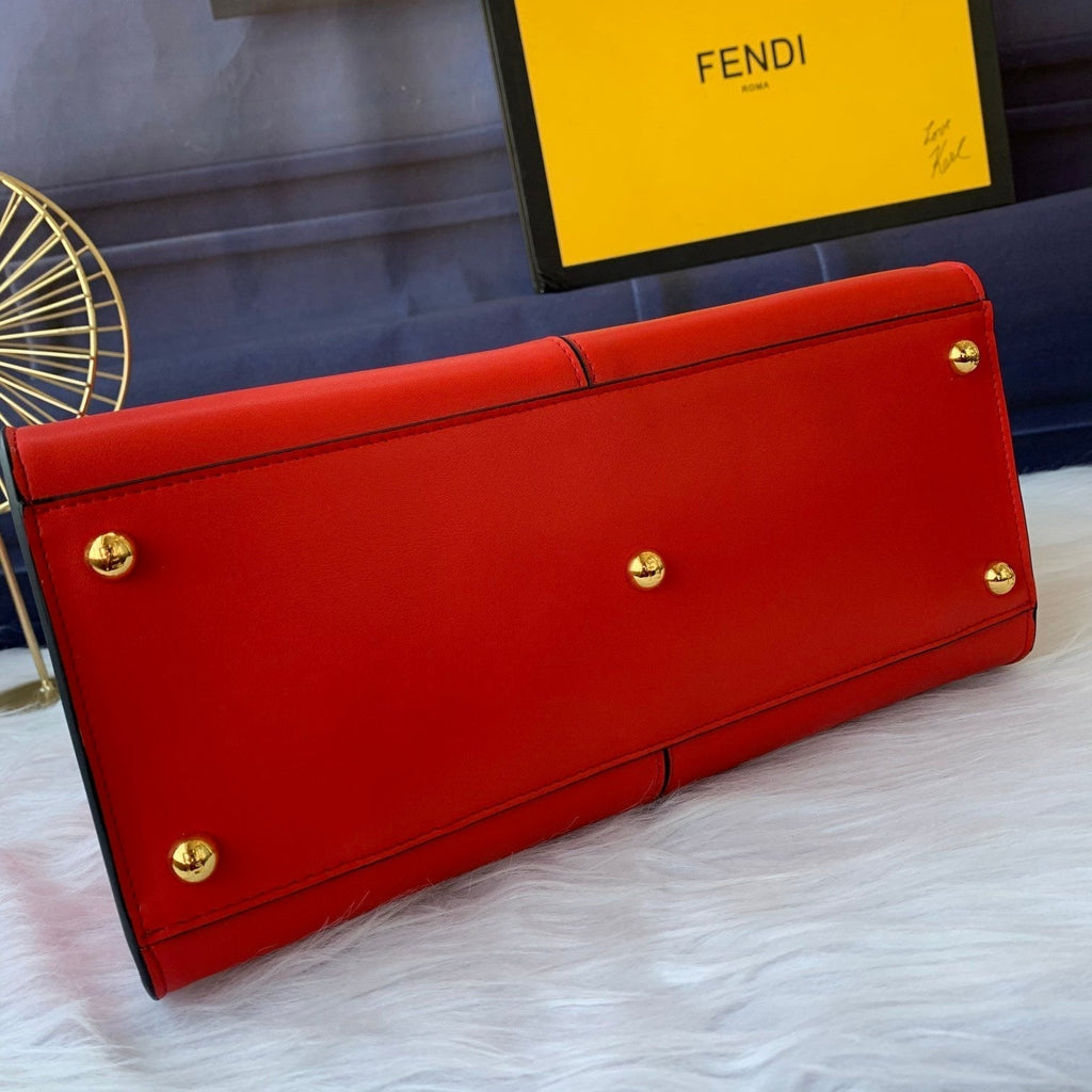 Peekaboo X-lite medium 30cm Bag red lambskin gold hardware