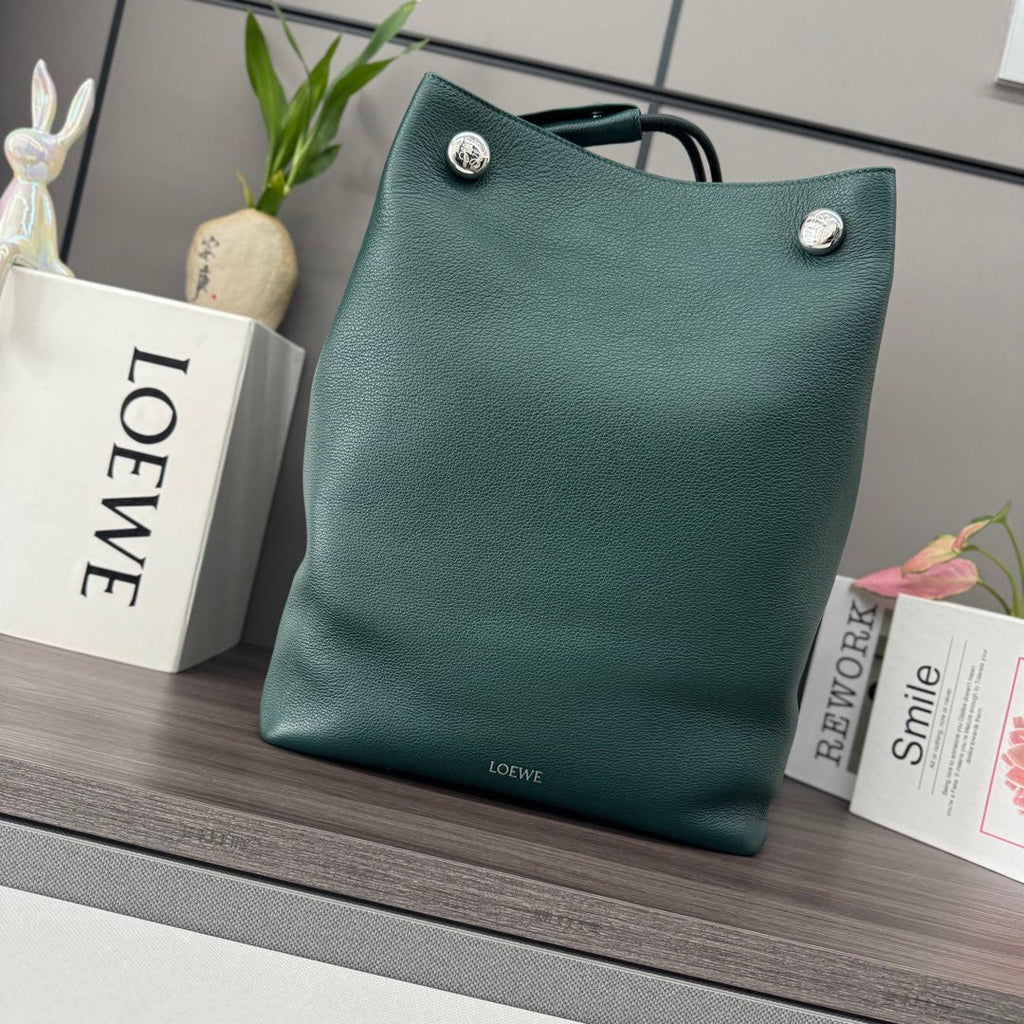 Loewe Pebble Hobo Teal Blue Smooth Calfskin