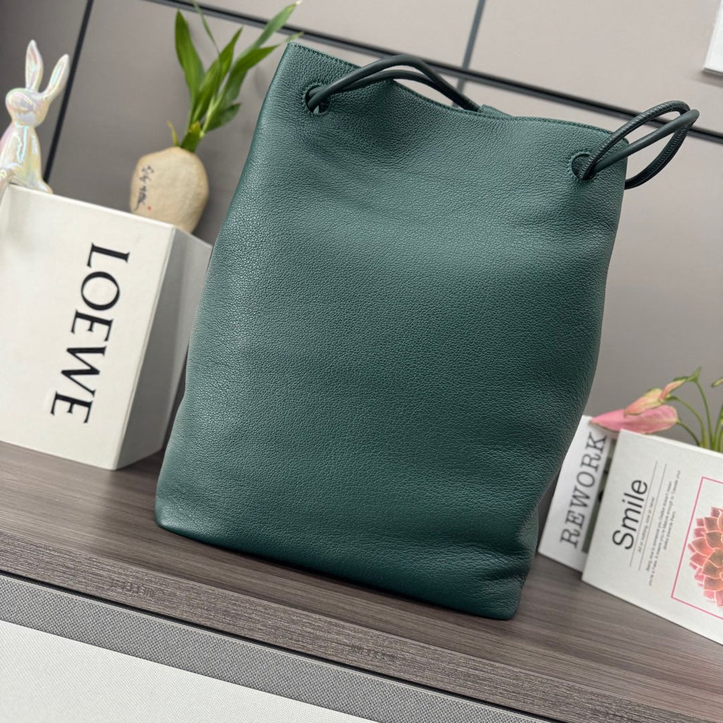 Loewe Pebble Hobo Teal Blue Smooth Calfskin