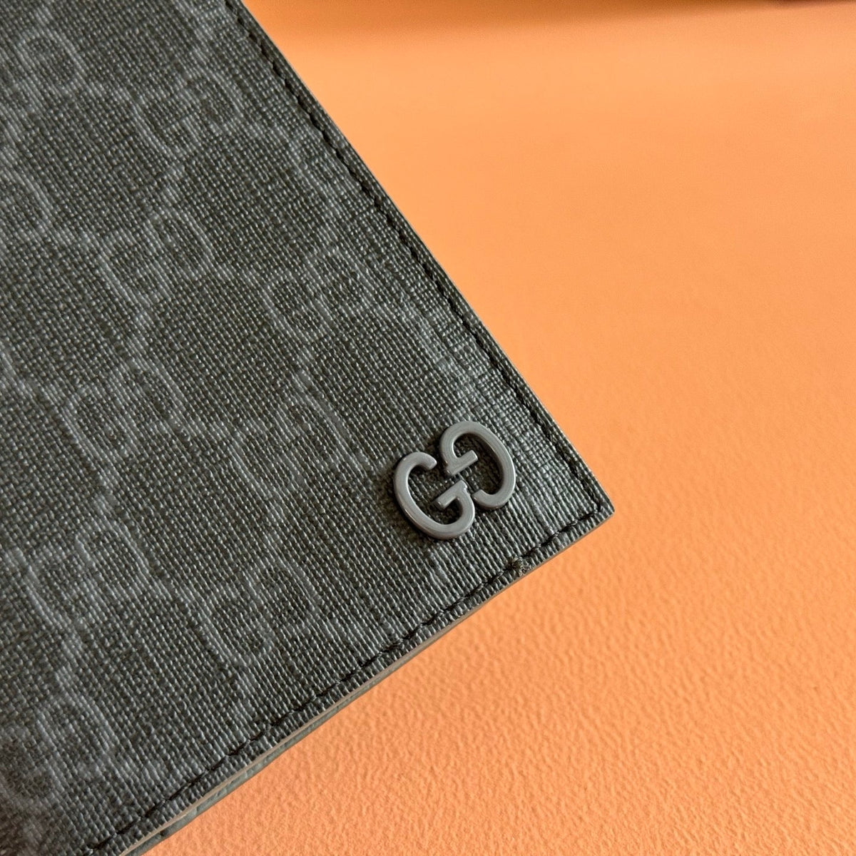GG Supreme Long Passport Card Black Canvas