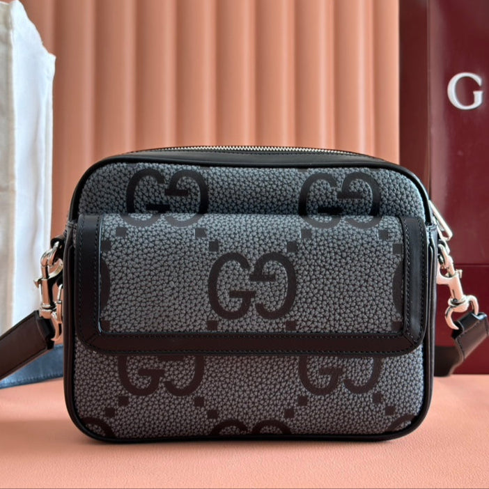 Gucci Waistbag Grey mix Black Leather 248428
