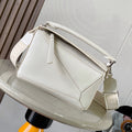 Loewe Puzzle Bag 24cm White Soft Nappa Calfskin
