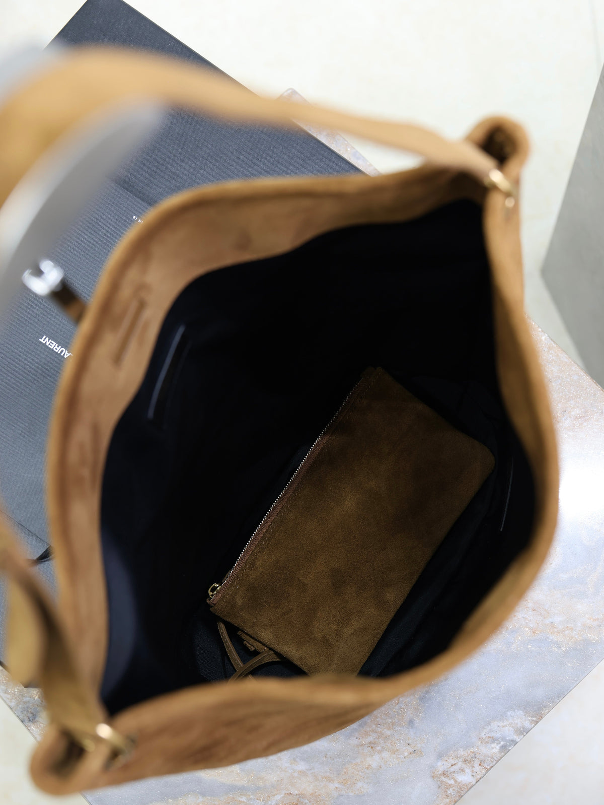 YSl Niki Supple Brown Suede