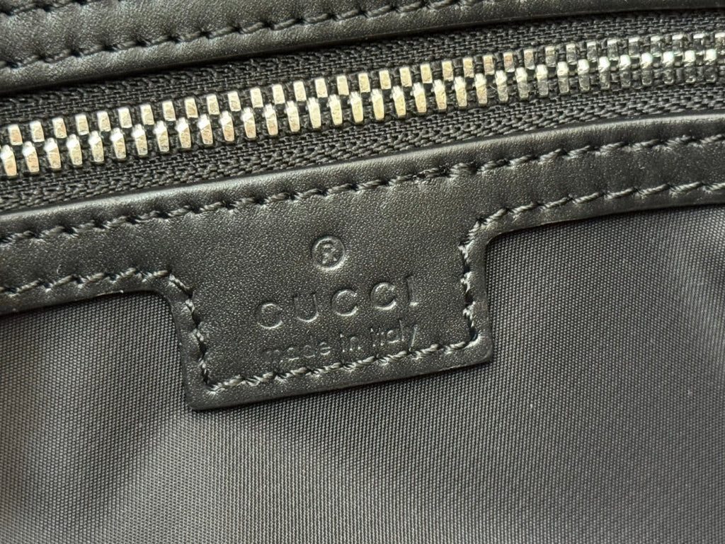 Gucci Bag Black Canvas Leather 248452