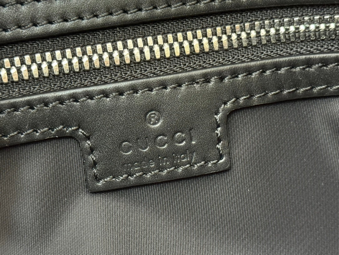 Gucci Bag Black Canvas Leather 248452