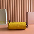 Miu Miu Adventure Nappa Canvas Bucket Bag 22 Yellow in Fabric 285323