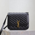 YSL Solferino Shoulder Bag Black Quited Lambskin
