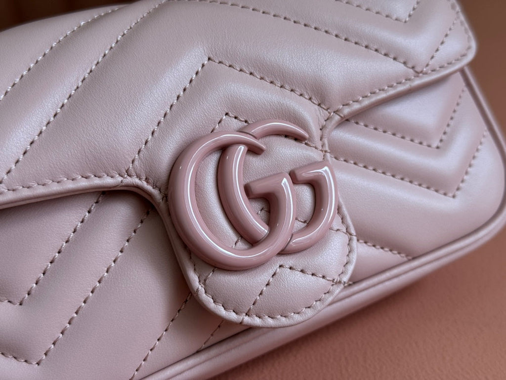 Gucci GG Marmont 16.5 Bag All Pink Calfskin 248346
