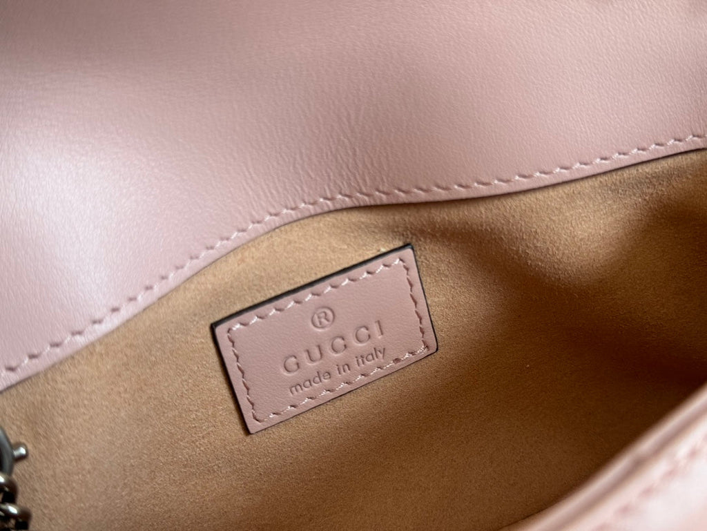 Gucci GG Marmont 16.5 Bag All Pink Calfskin 248346