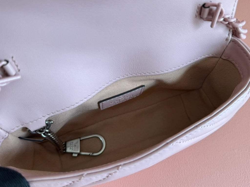 Gucci GG Marmont 16.5 Bag All Pink Calfskin 248346