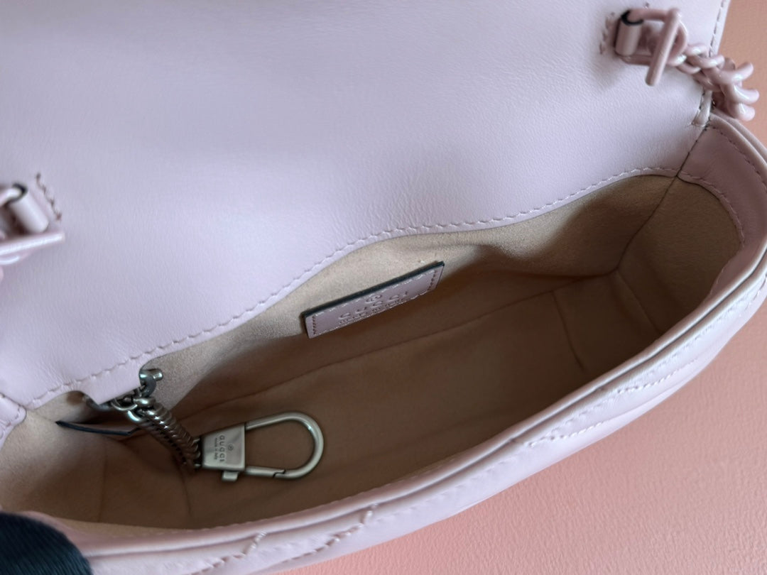 Gucci GG Marmont 16.5 Bag All Pink Calfskin 248346