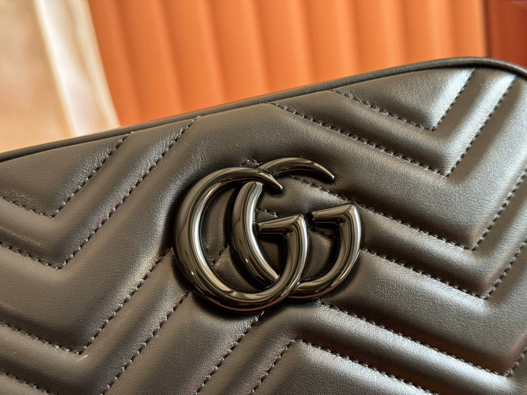 Gucci GG Marmont 24 Bag All Black Calfskin 248345