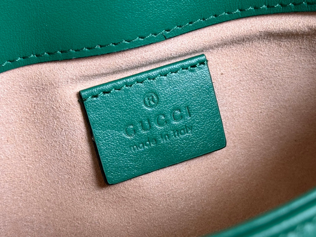 Gucci GG Marmont 16.5 Bag Green Calfskin 248372