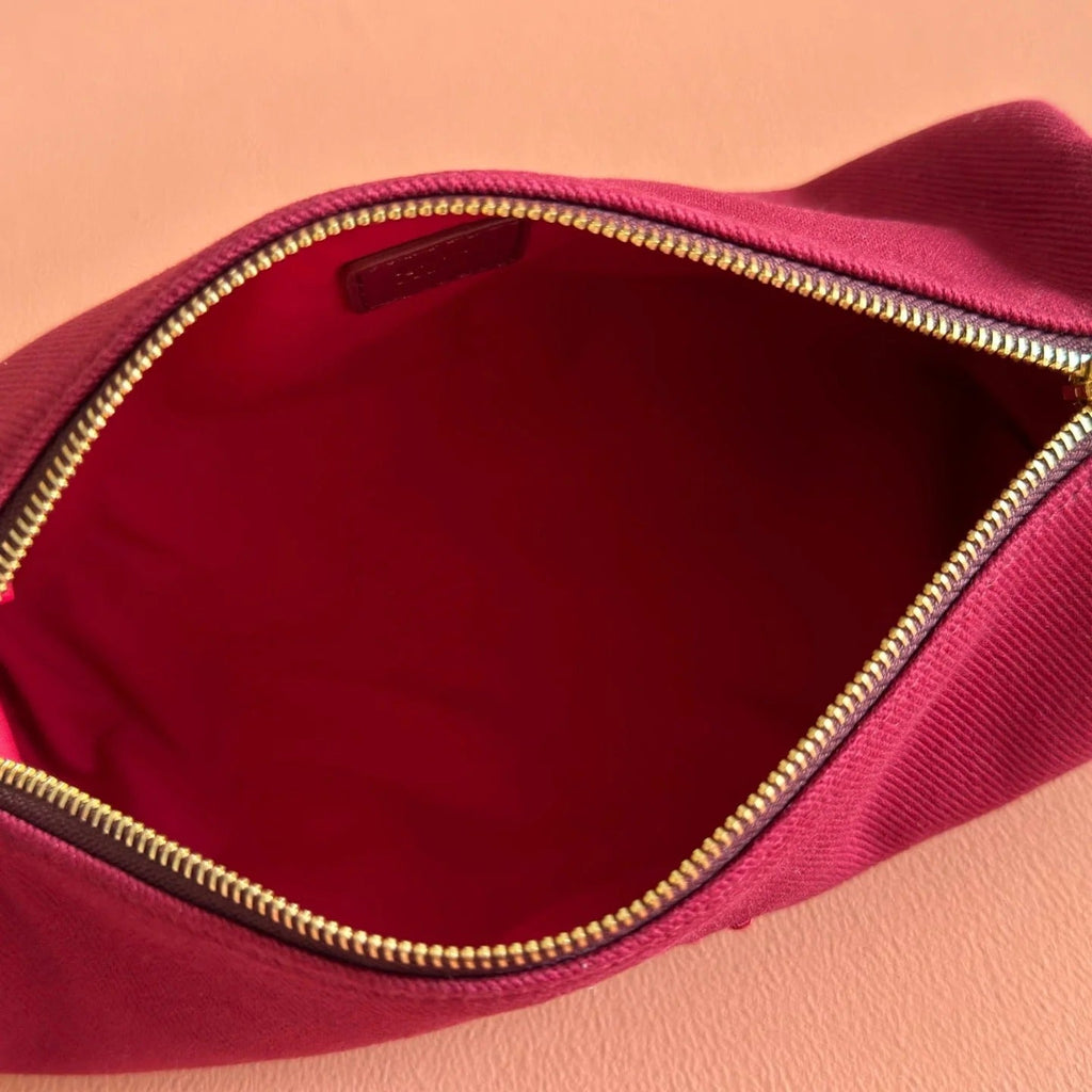 Miu Miu Adventure Nappa Canvas Bucket Bag 22 Dark Pink in Fabric 285321