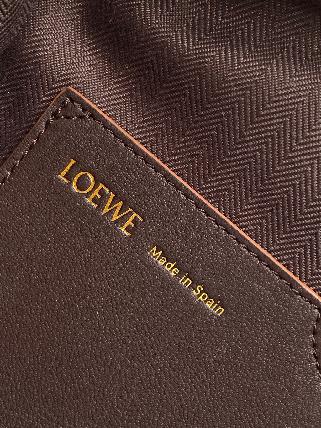 Loewe Draped Leather Tote Bag Chocolate Lambskin