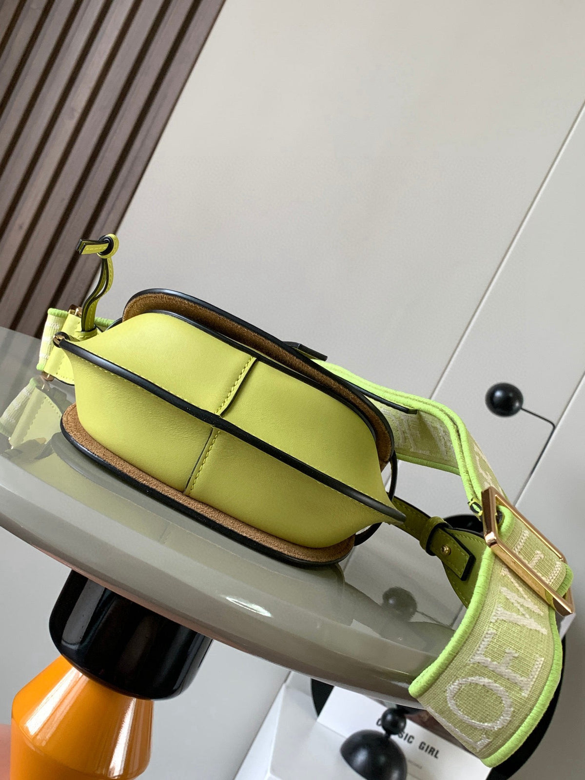 Loewe Mini Gate Dual Bag Lime Green Calfskin