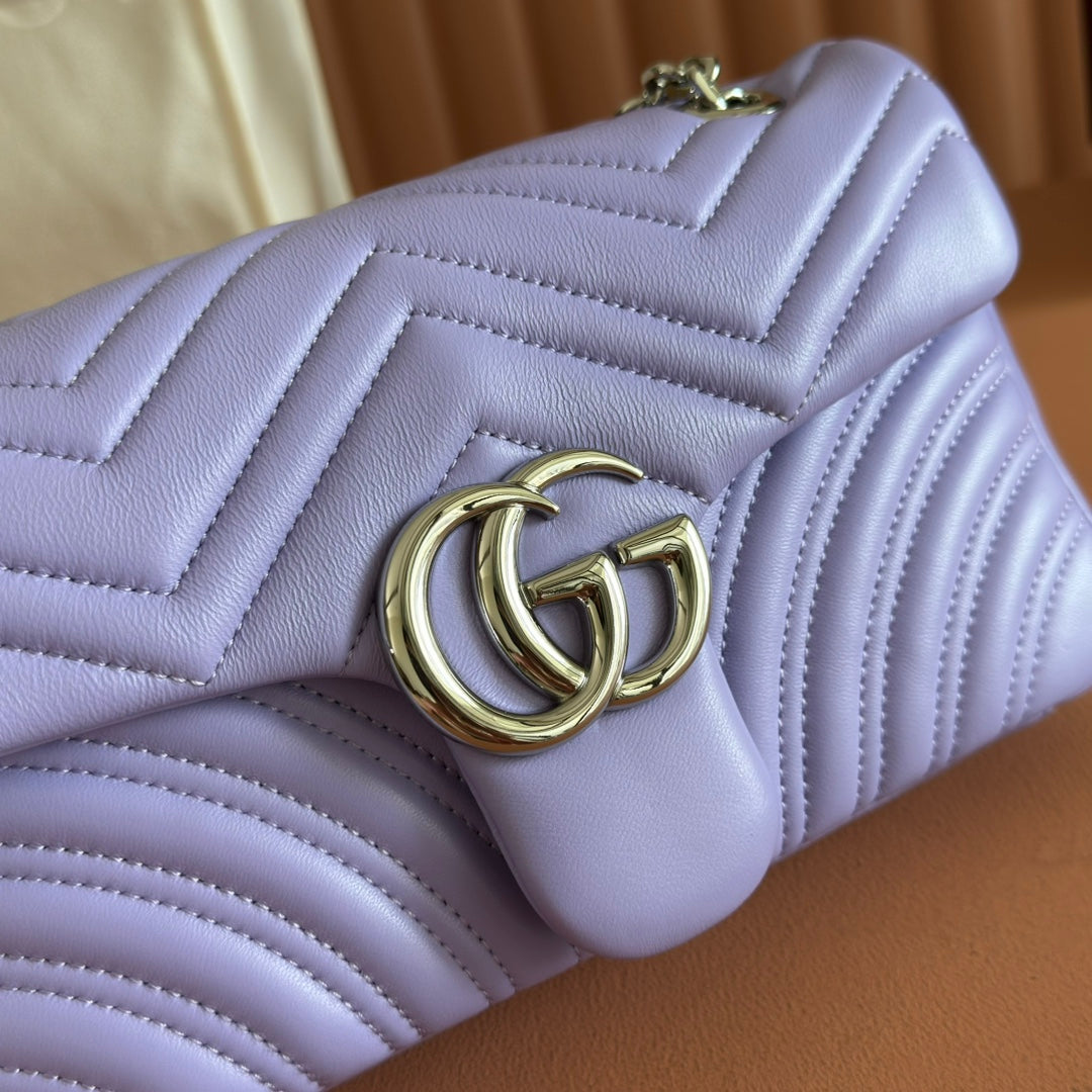 Gucci GG Marmont Bag Purple Sheepskin 250851