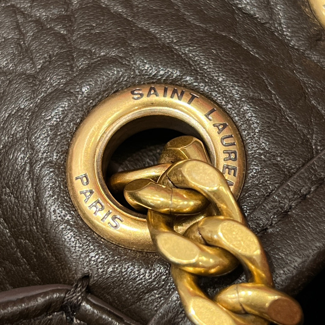 YSL Handbag 28 Taupe Pattern Lambskin